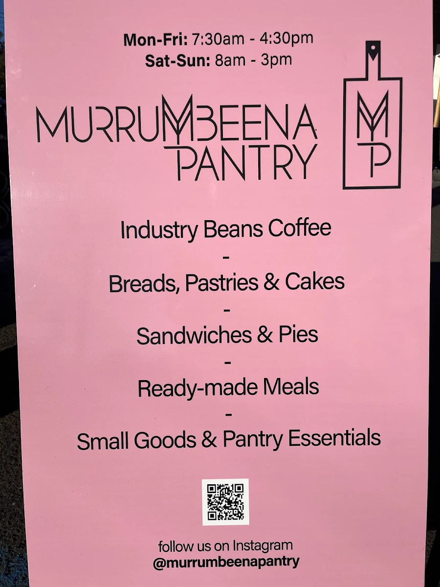 Menu, Murrumbeena Pantry