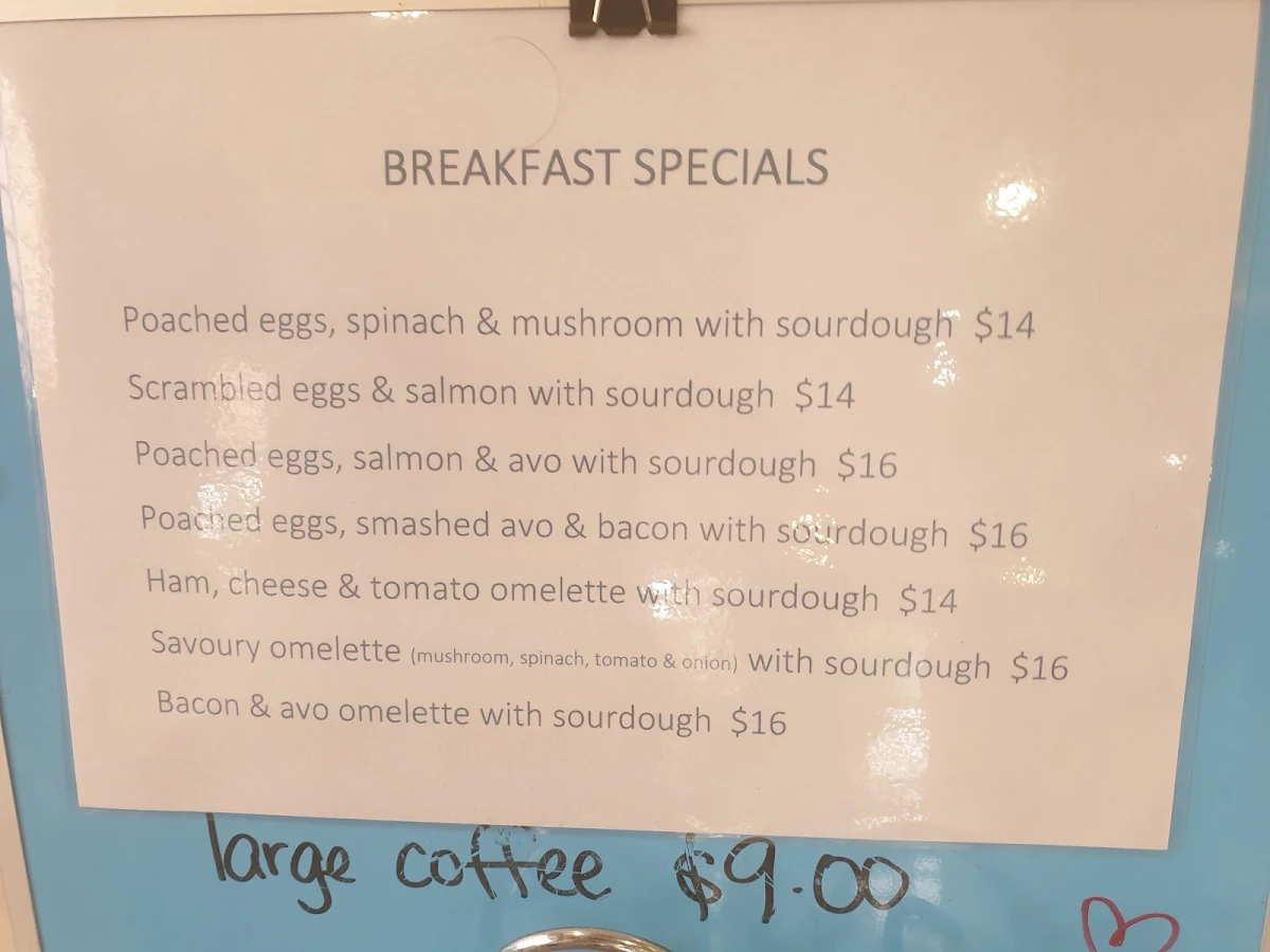 Menu, Crumbz at Centrepoint