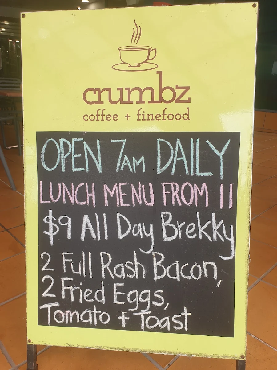 Menu, Crumbz at Centrepoint