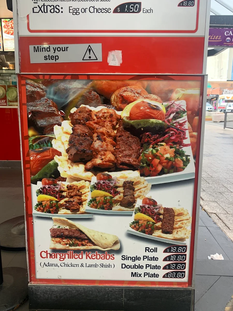 Menu, King Kebab House