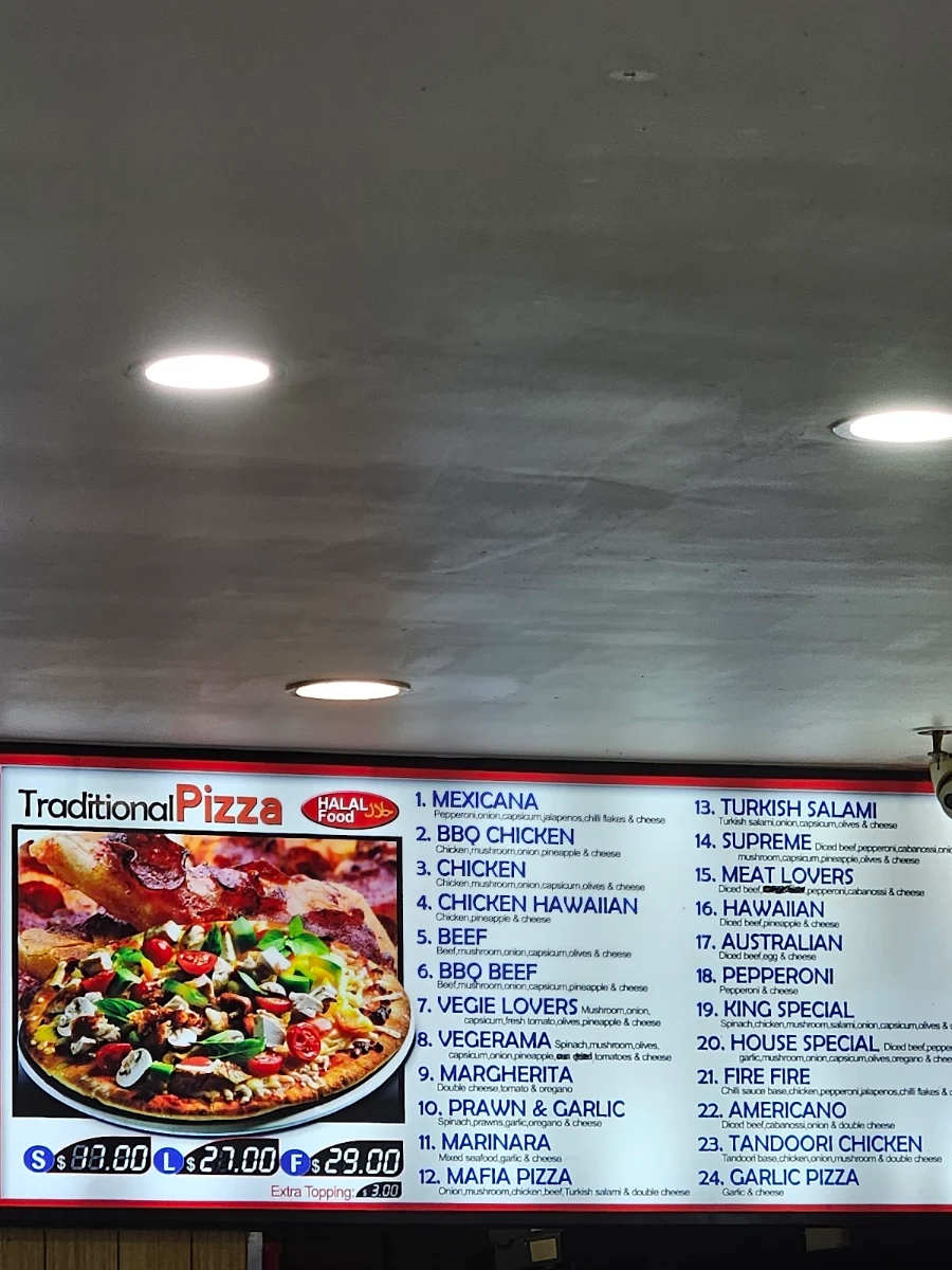 Menu, King Kebab House
