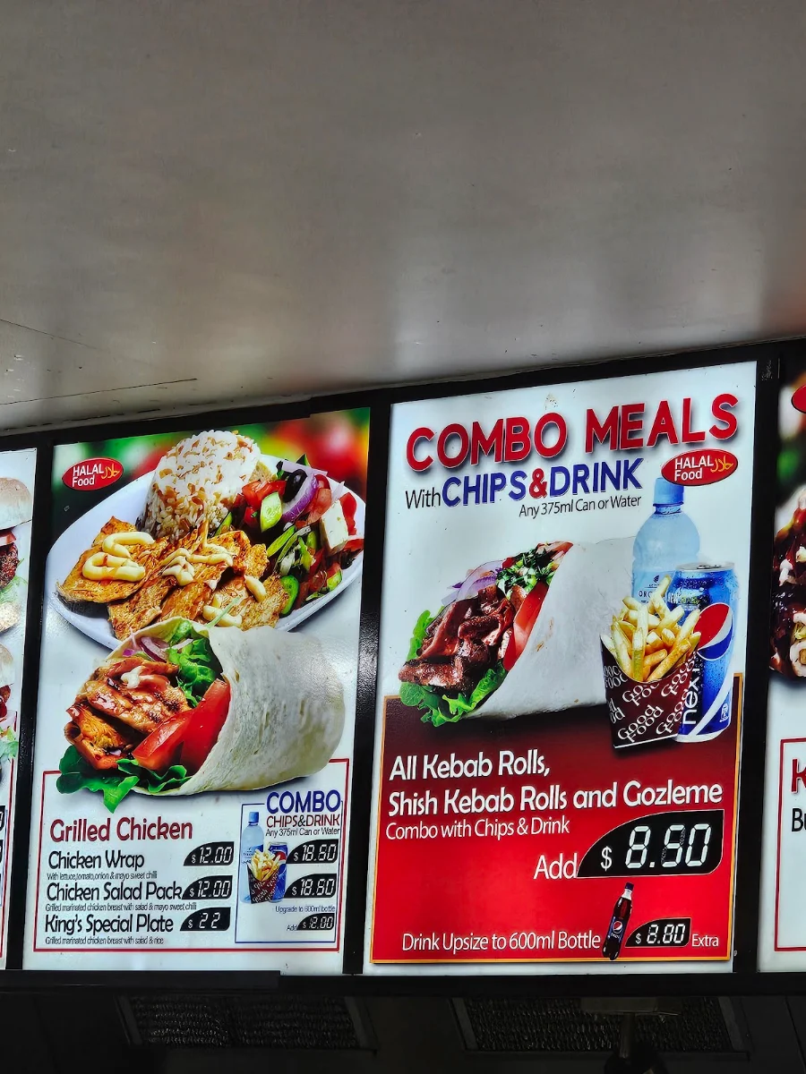 Menu, King Kebab House