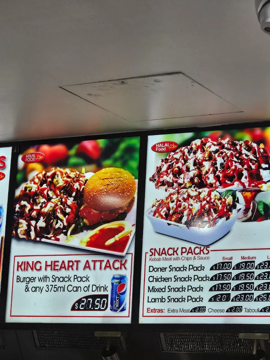 Menu, King Kebab House