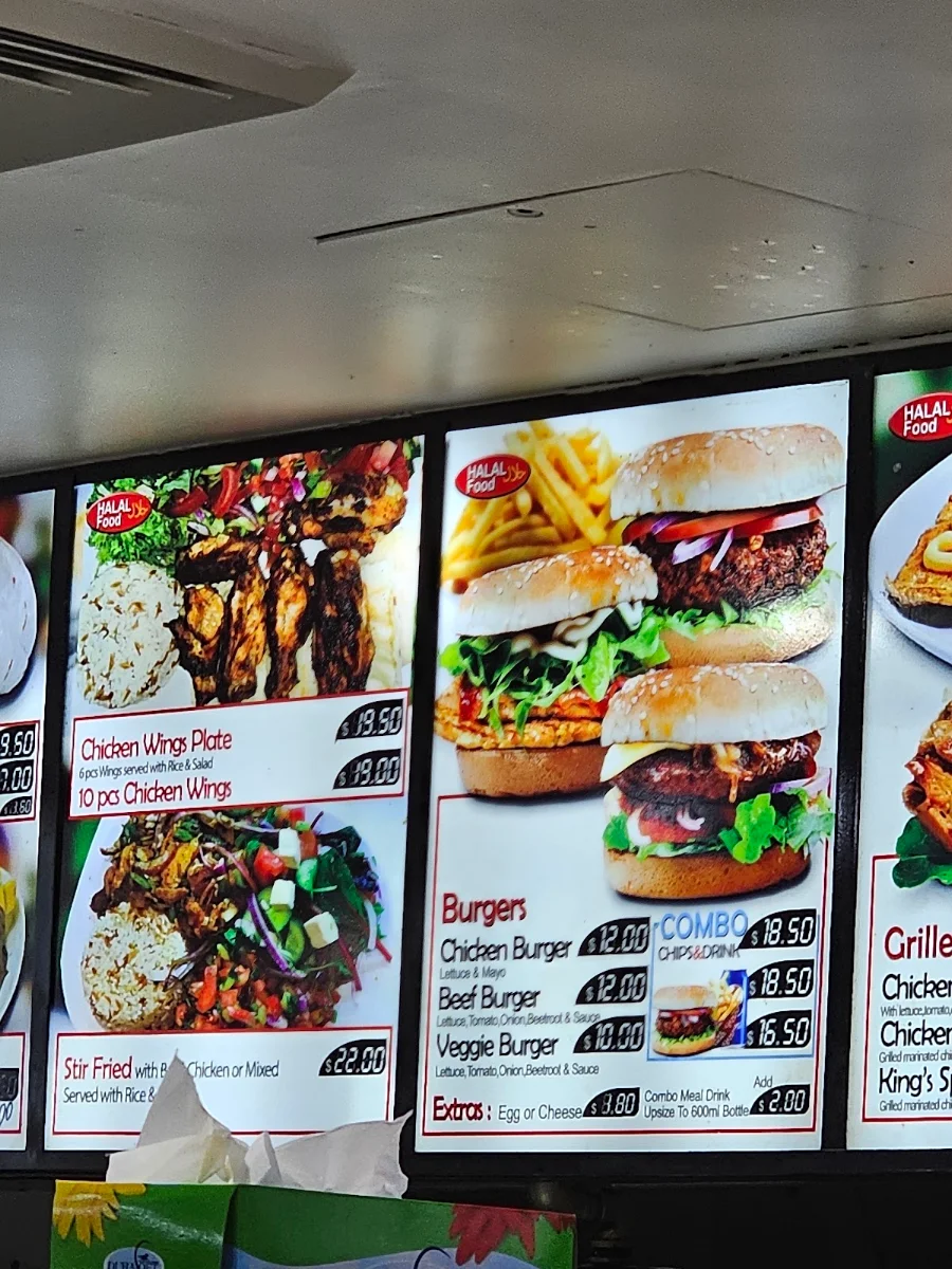 Menu, King Kebab House