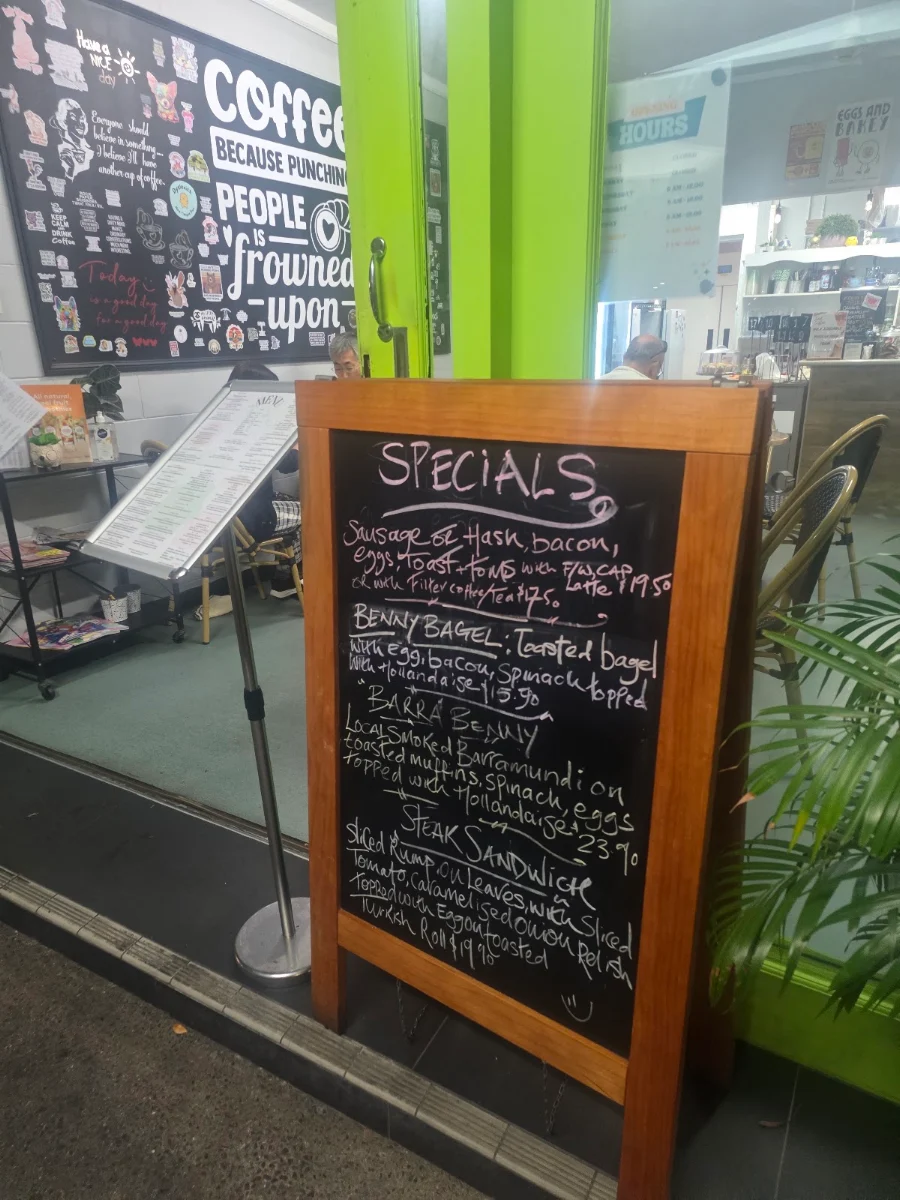 Menu, Pete & Paulz Breakfast Bar