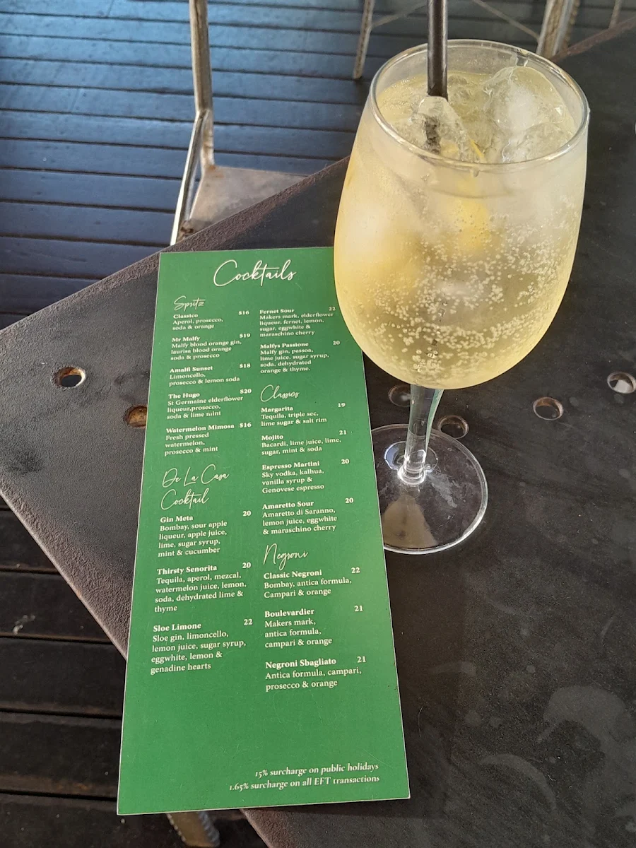 Menu, Perrotta's at the Gallery
