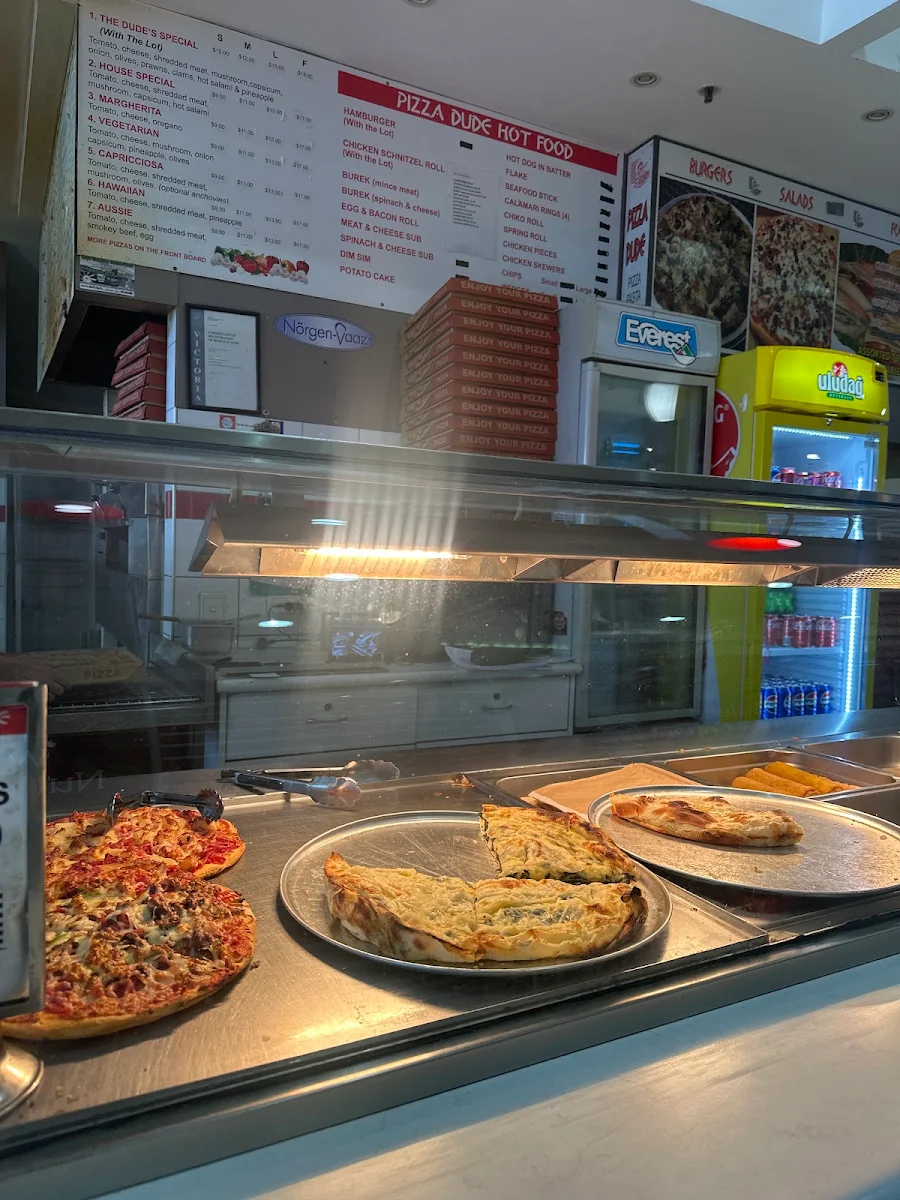 Menu, Pizza Dude
