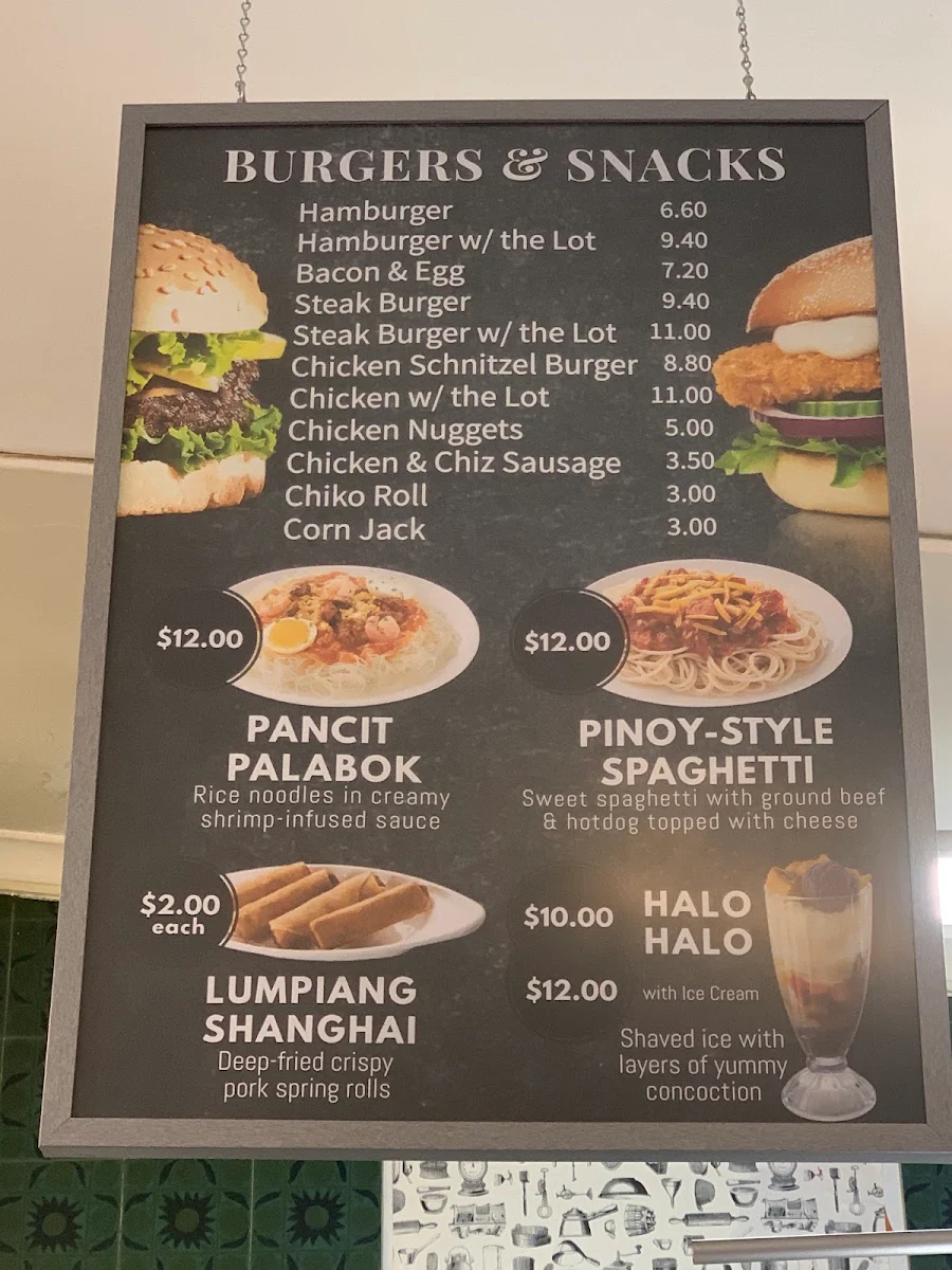 Menu, Gotiangco Fish and Chips and Resto