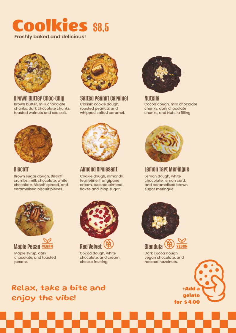 Menu, Coolkies