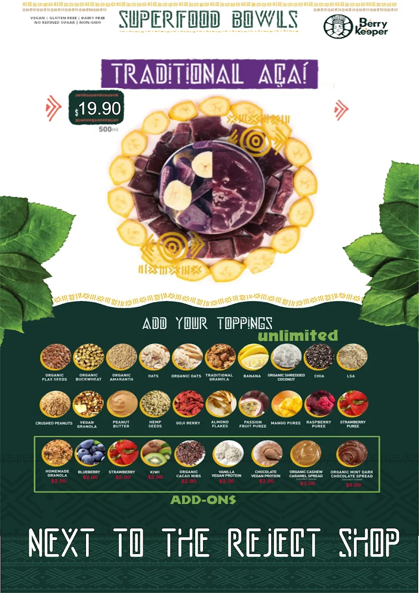 Menu, Berry Keeper