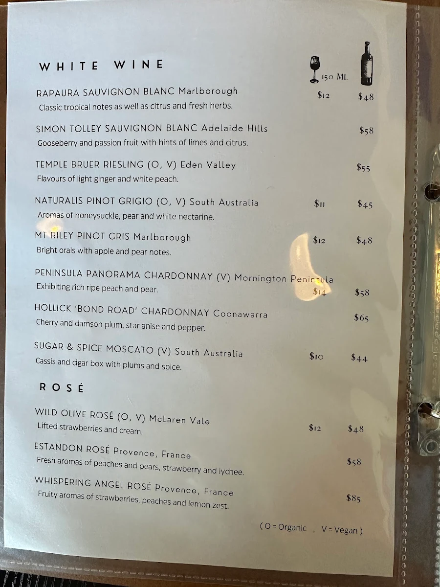 Menu, Ashy's Afghan Restaurant