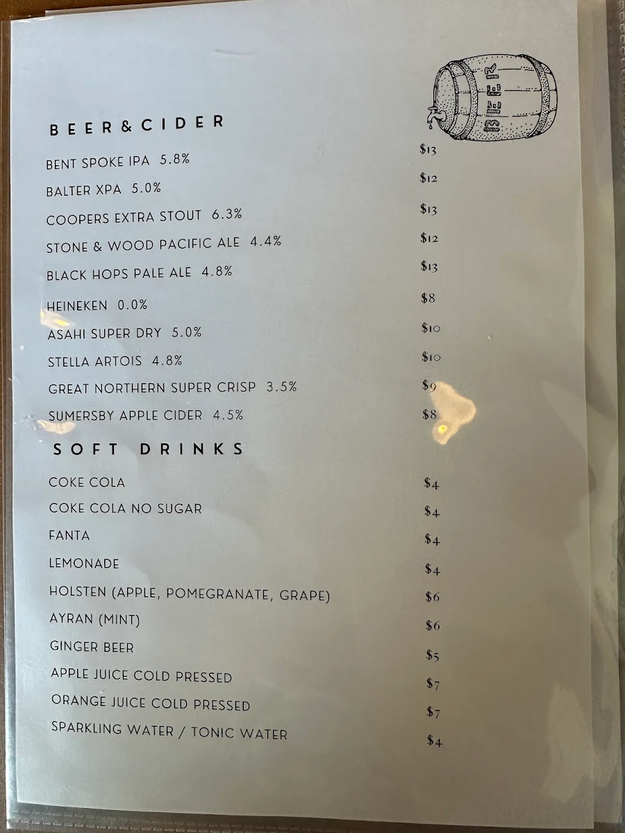 Menu, Ashy's Afghan Restaurant