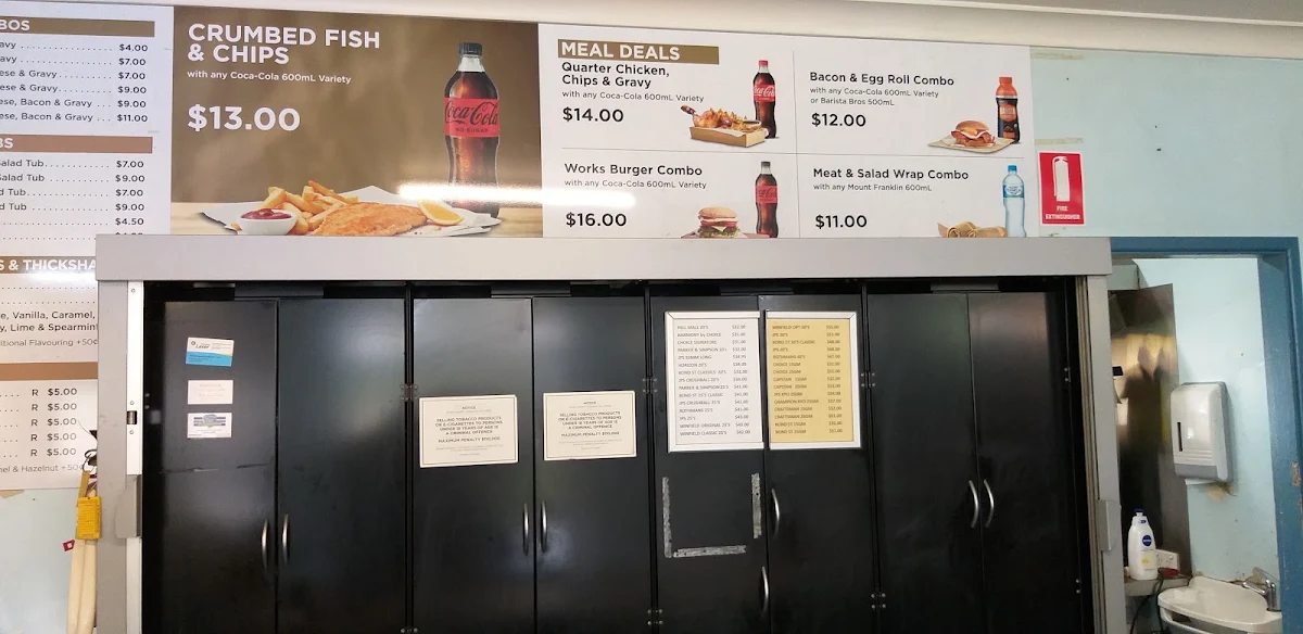 Menu, Albion Store Inverell