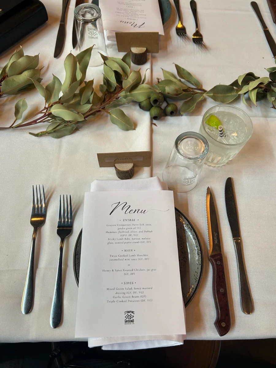 Menu, Stomping Ground Brewery & Beer Hall - Morris Moor
