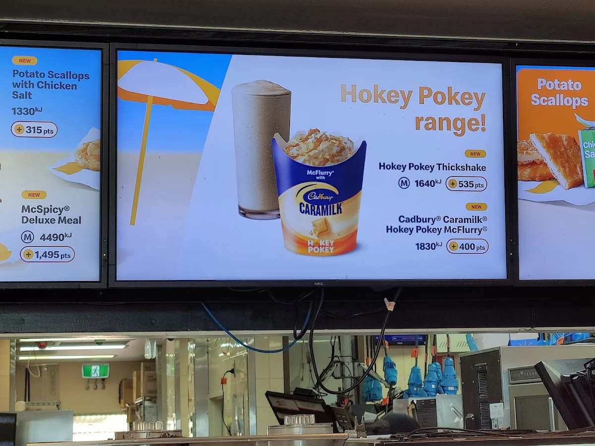 Menu, McDonald's Devonport