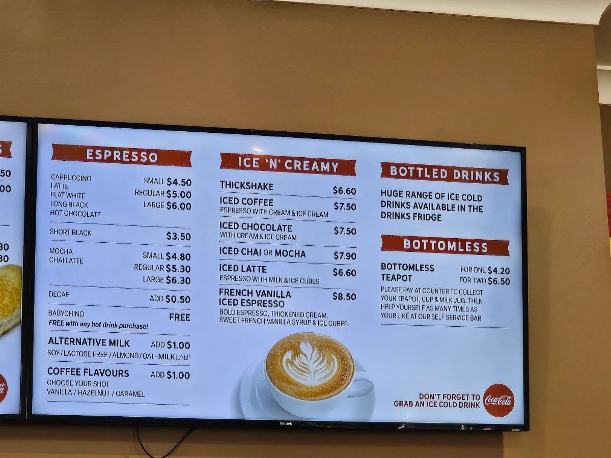 Menu, Beechworth Bakery Healesville