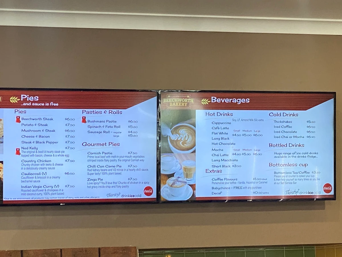 Menu, Beechworth Bakery Healesville
