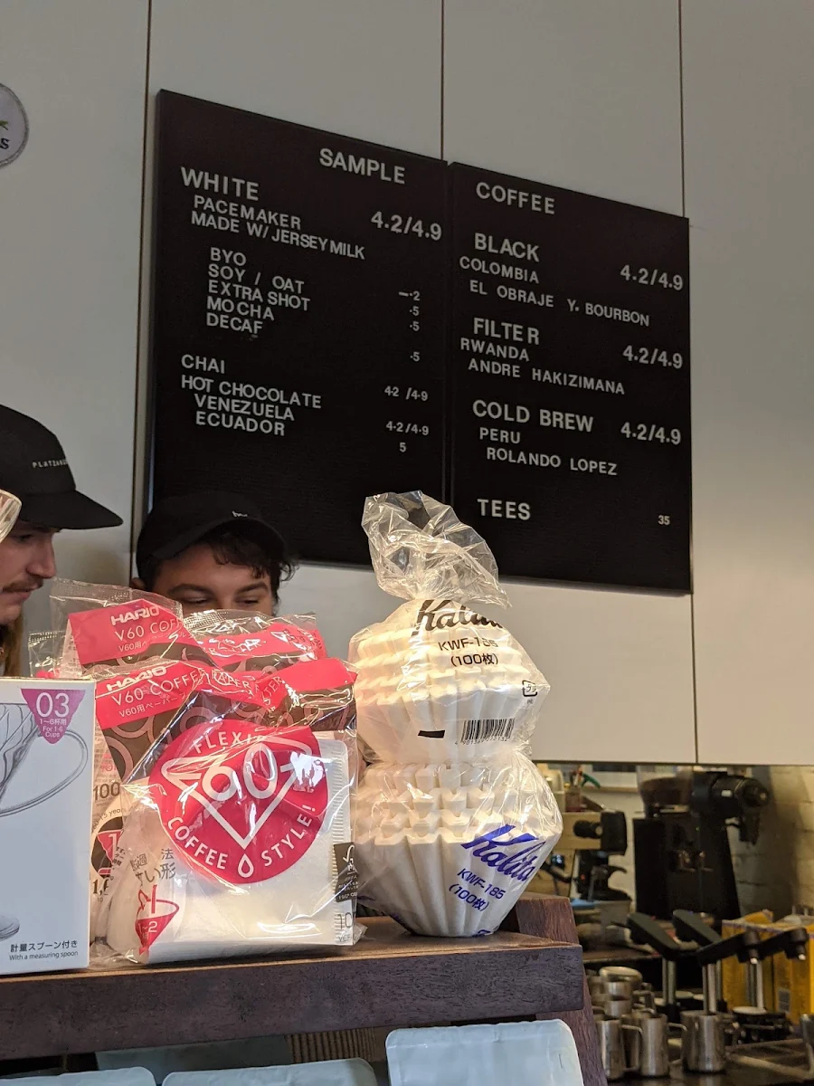 Menu, Sample Coffee