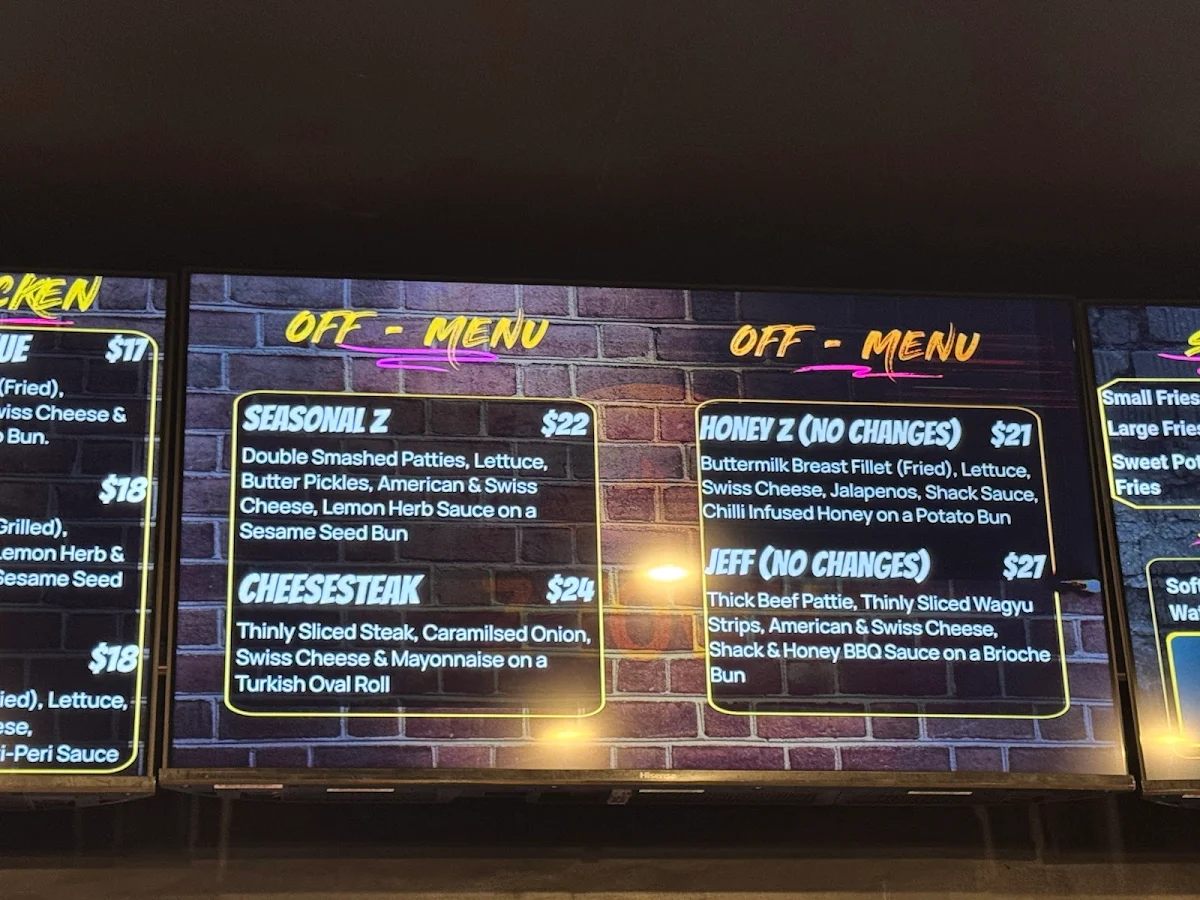 Menu, Z Town
