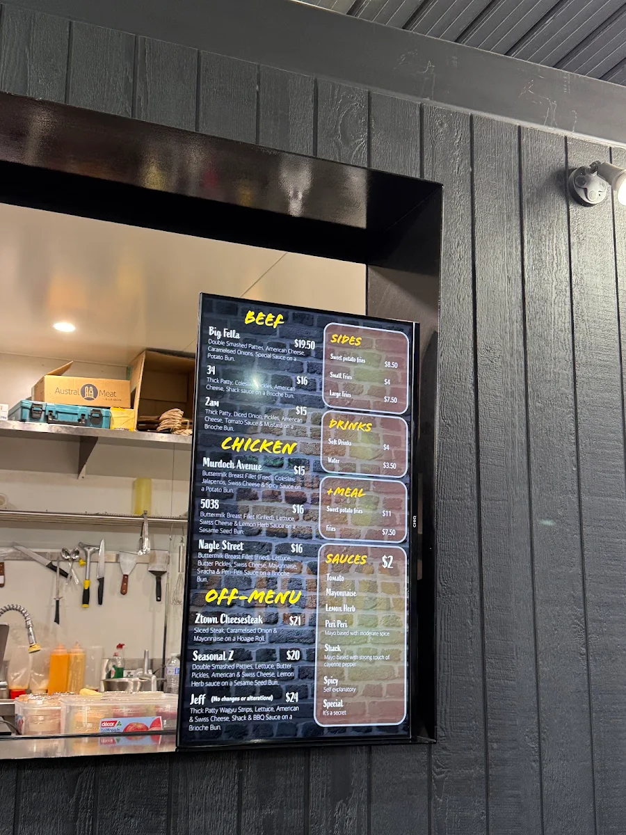 Menu, Z Town