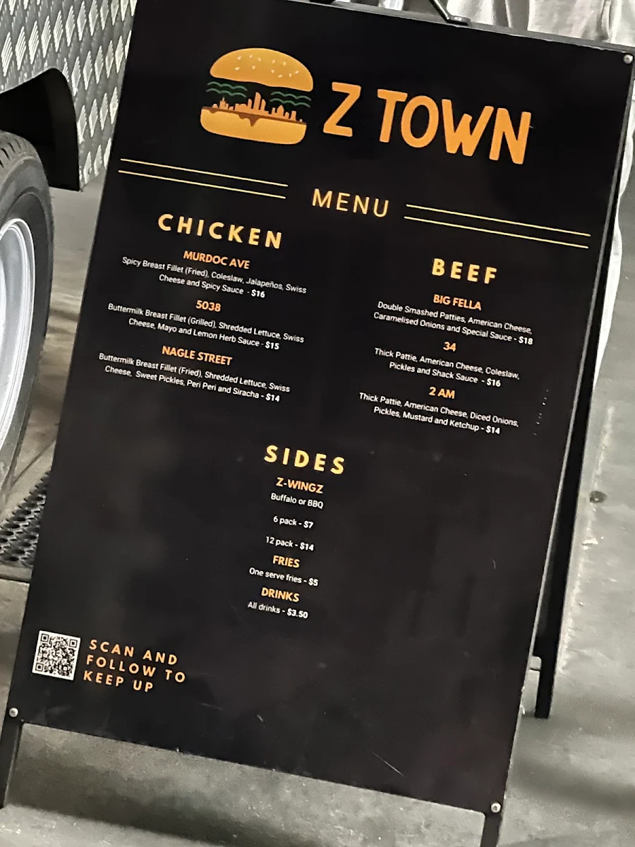Menu, Z Town