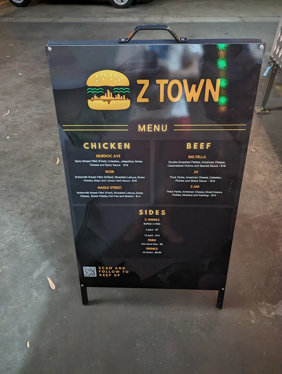 Menu, Z Town