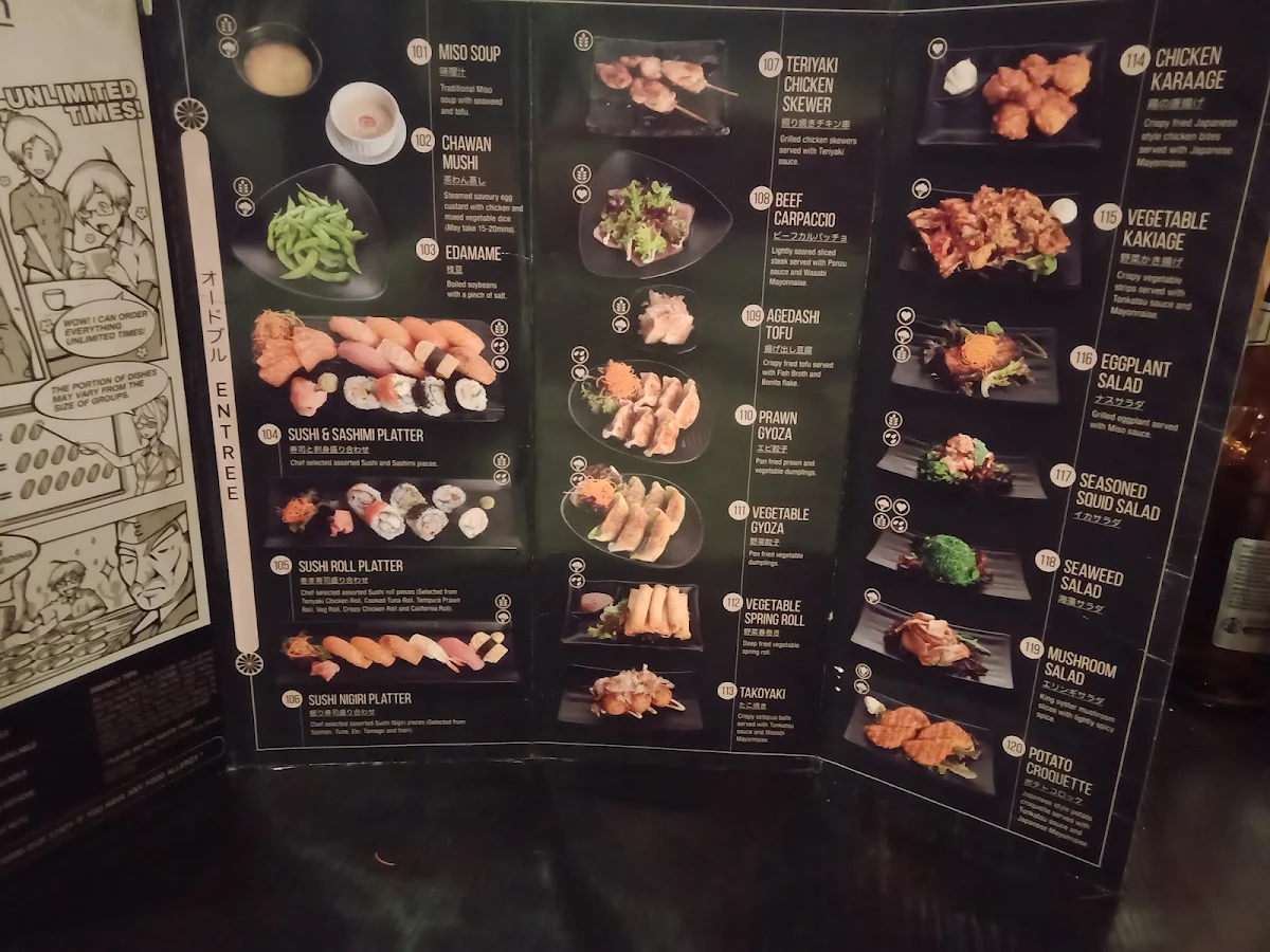 Menu, Okami Japanese Restaurant