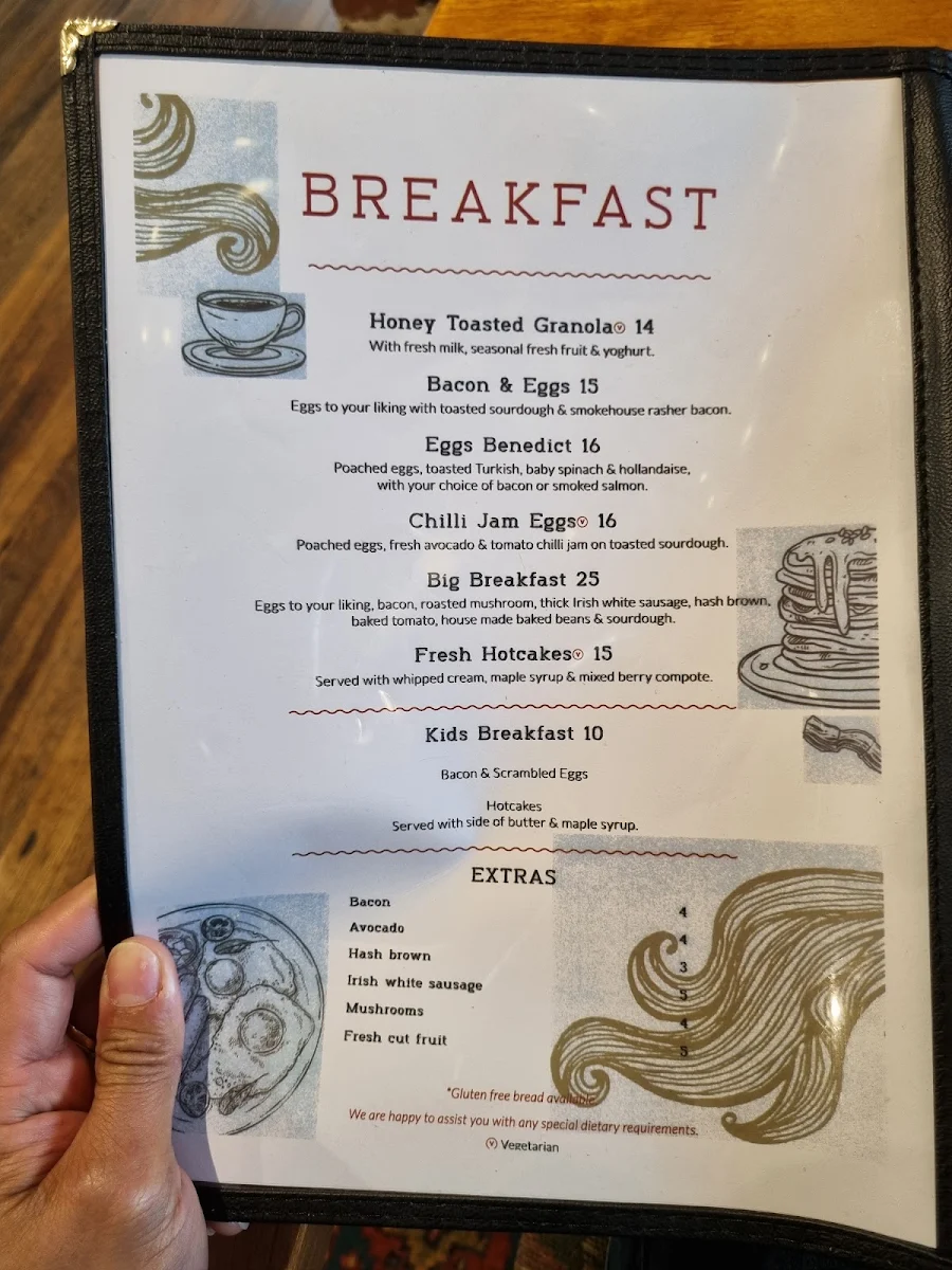Menu, Shoreline Tavern Harrington Waters