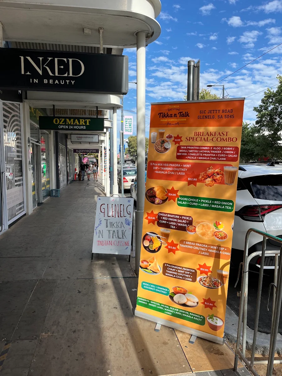 Menu, Glenelg Tikka N Talk