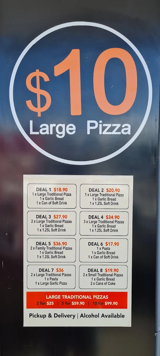 Menu, PIZZA DEL SOLE (Everyone's favourite from 12years)