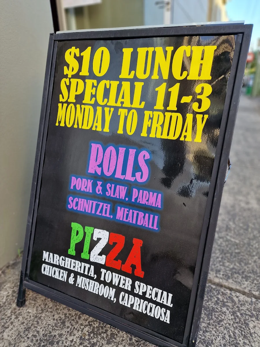 Menu, Tower Hotel, Hawthorn East