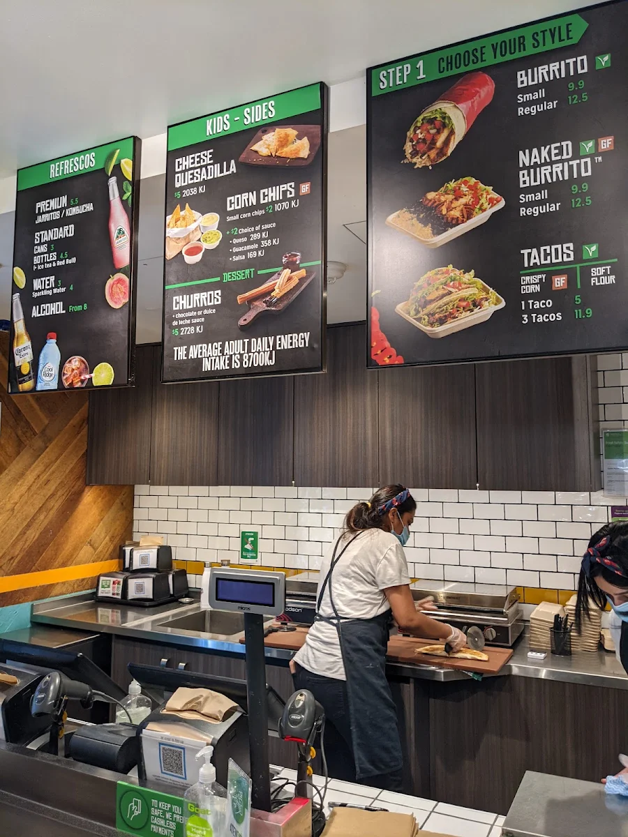 Menu, Mad Mex Gateway (Circular Quay)