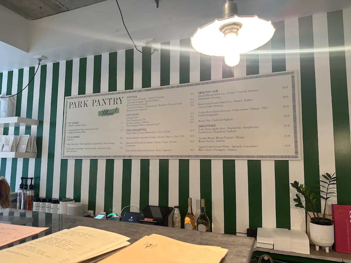 Menu, Park Pantry