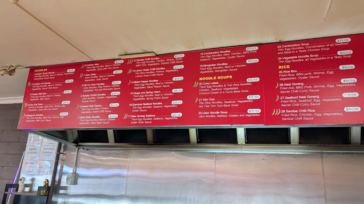 Menu, Sushi & Noodle Canteen