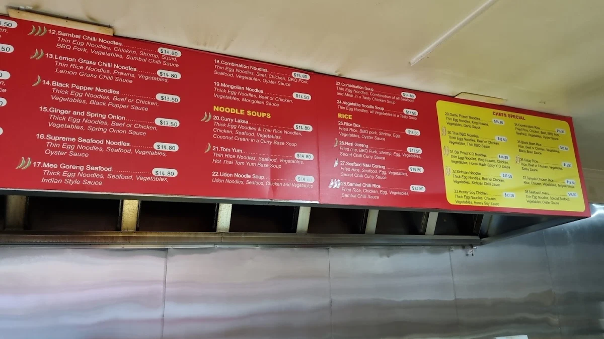 Menu, Sushi & Noodle Canteen