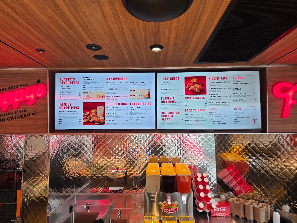 Menu, Flappy's Fried Chicken Castle Hill