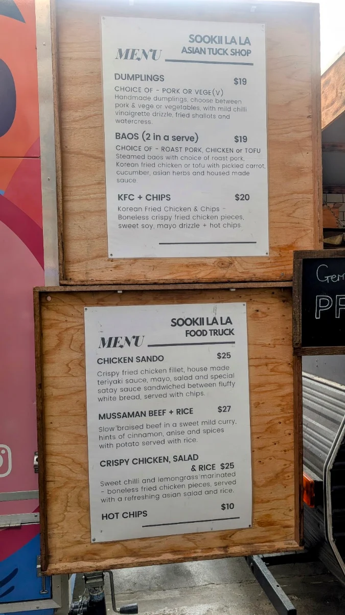 Menu, SOOKII LA LA