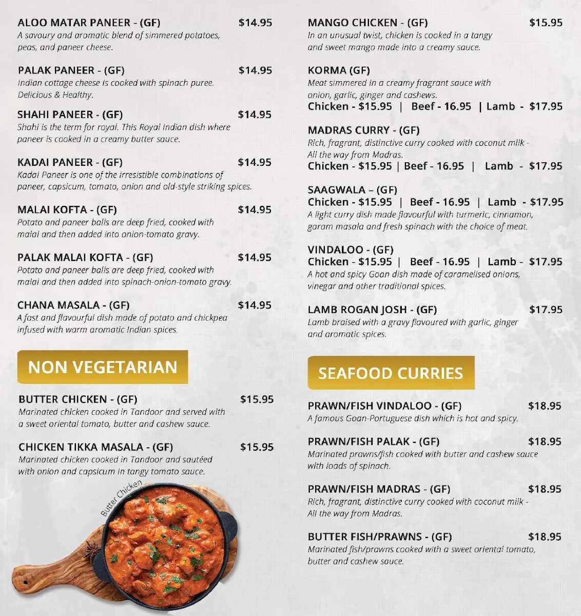 Menu, Dum n Rum Stafford Heights