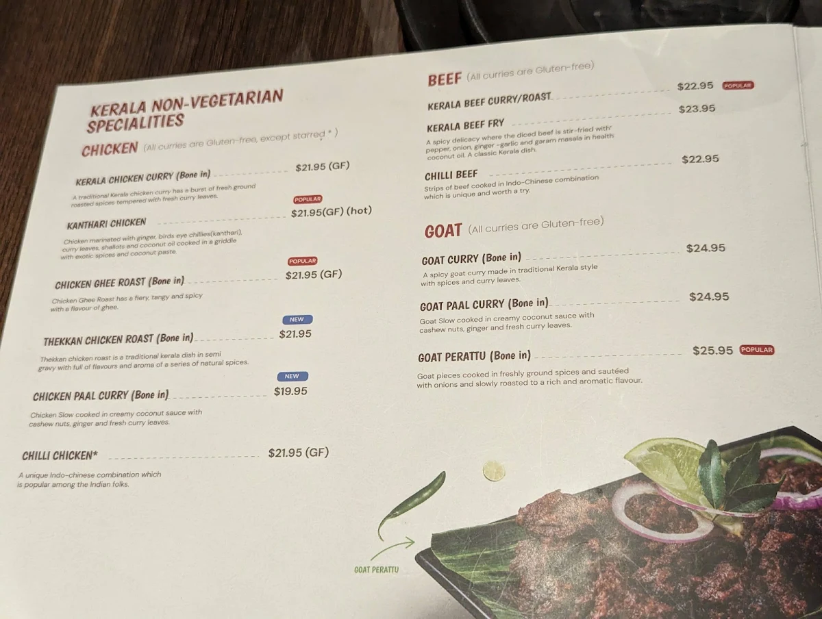 Menu, Dum n Rum Stafford Heights