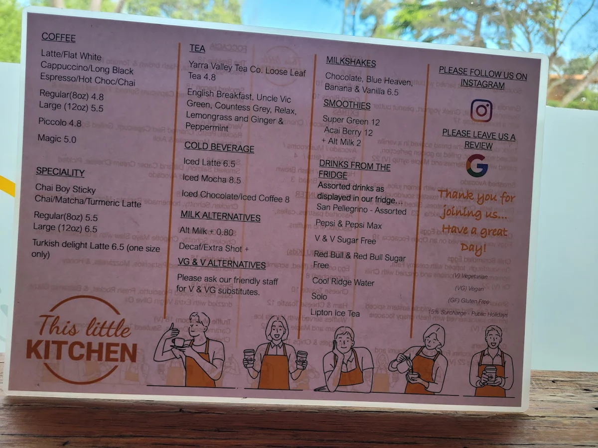 Menu, This Little Kitchen