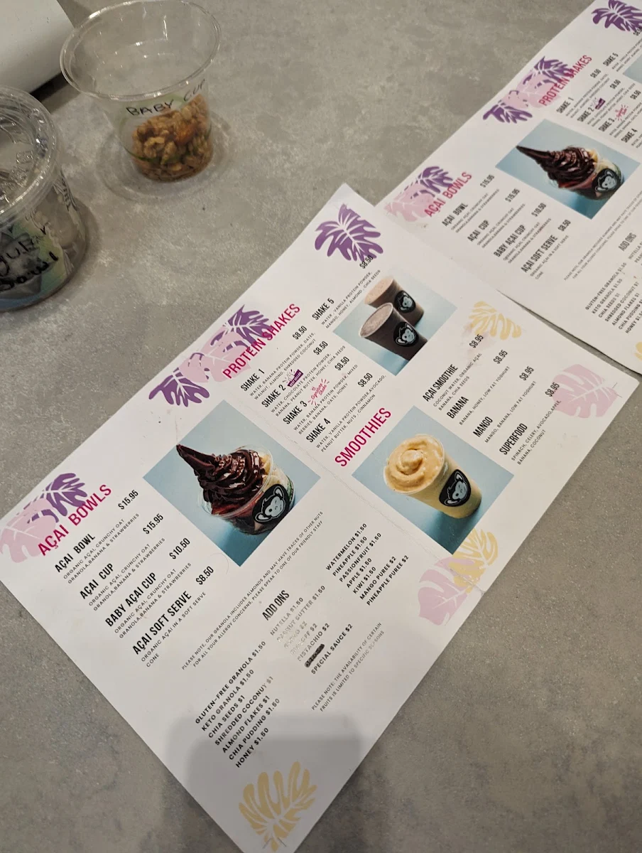Menu, Thirsty Monkey