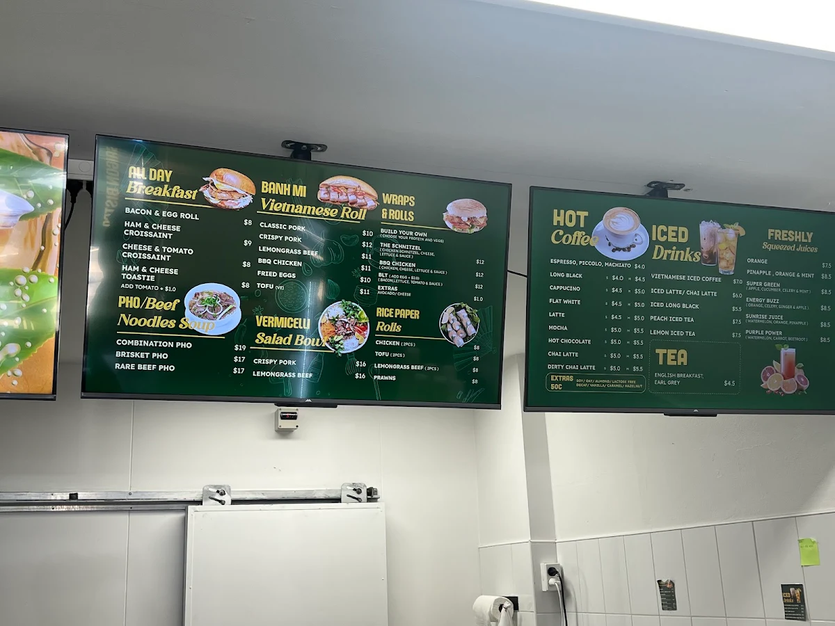 Menu, Saigon Bistro