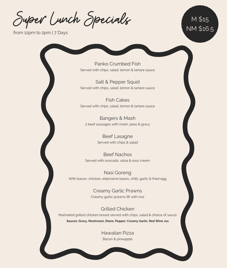 Menu, Indulge Dining