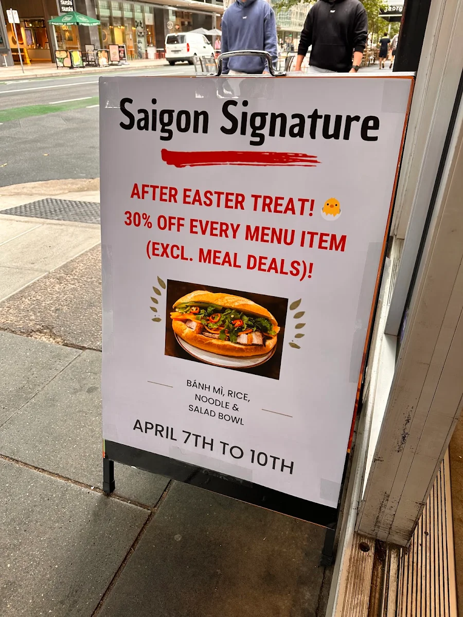 Menu, Saigon Signature