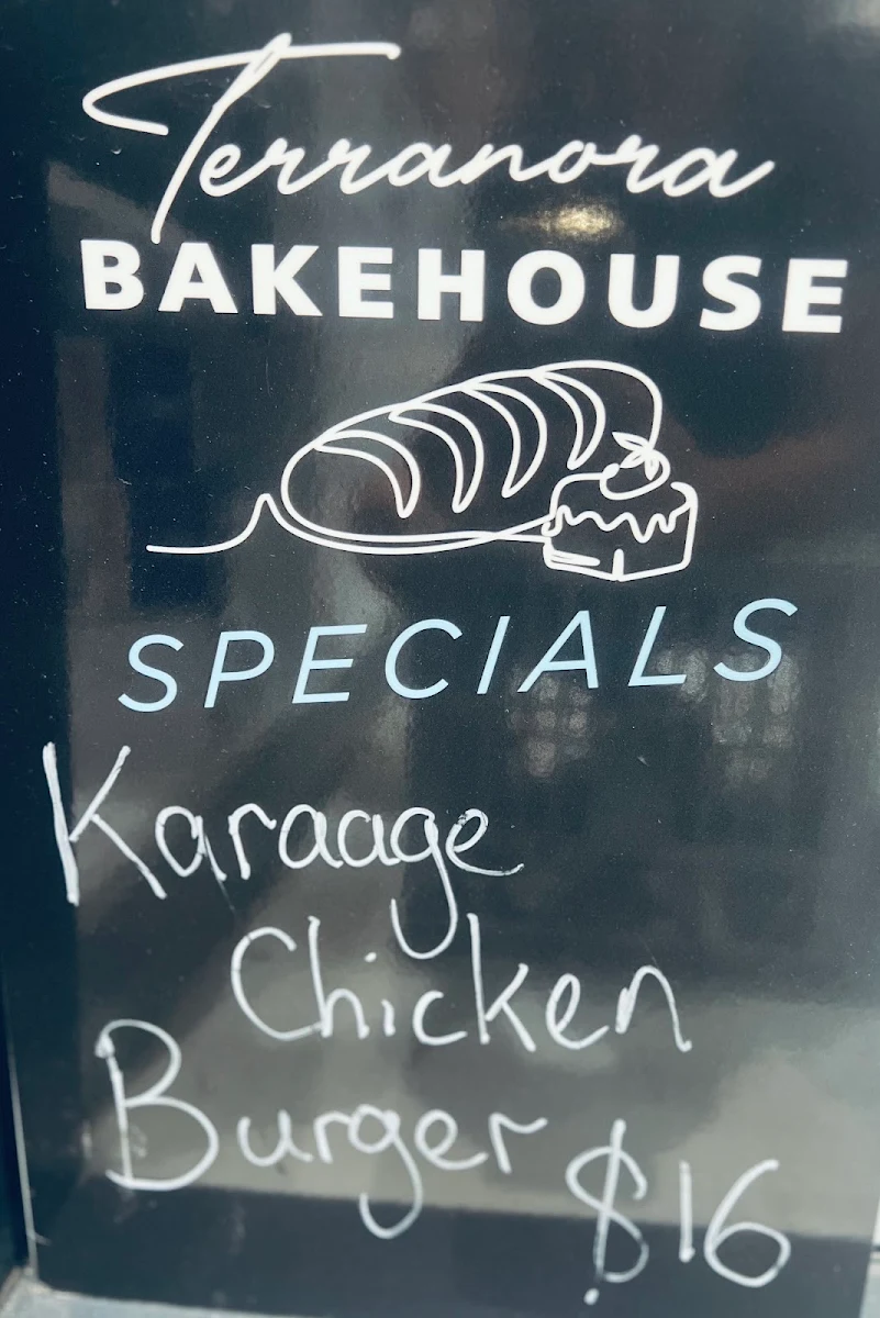 Menu, Terranora Bakehouse Banora Point