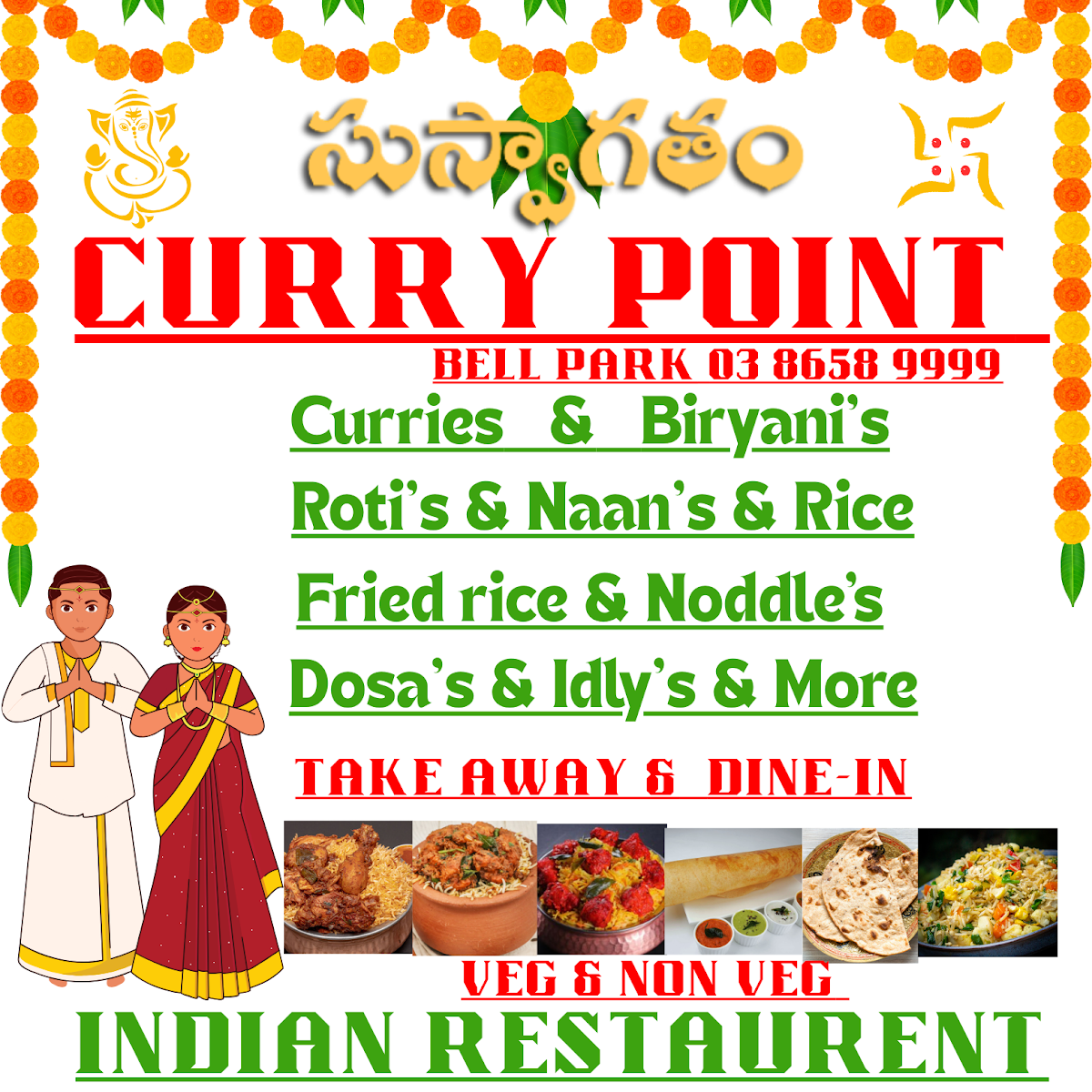 Menu, CURRY POINT by Bezawada Babu