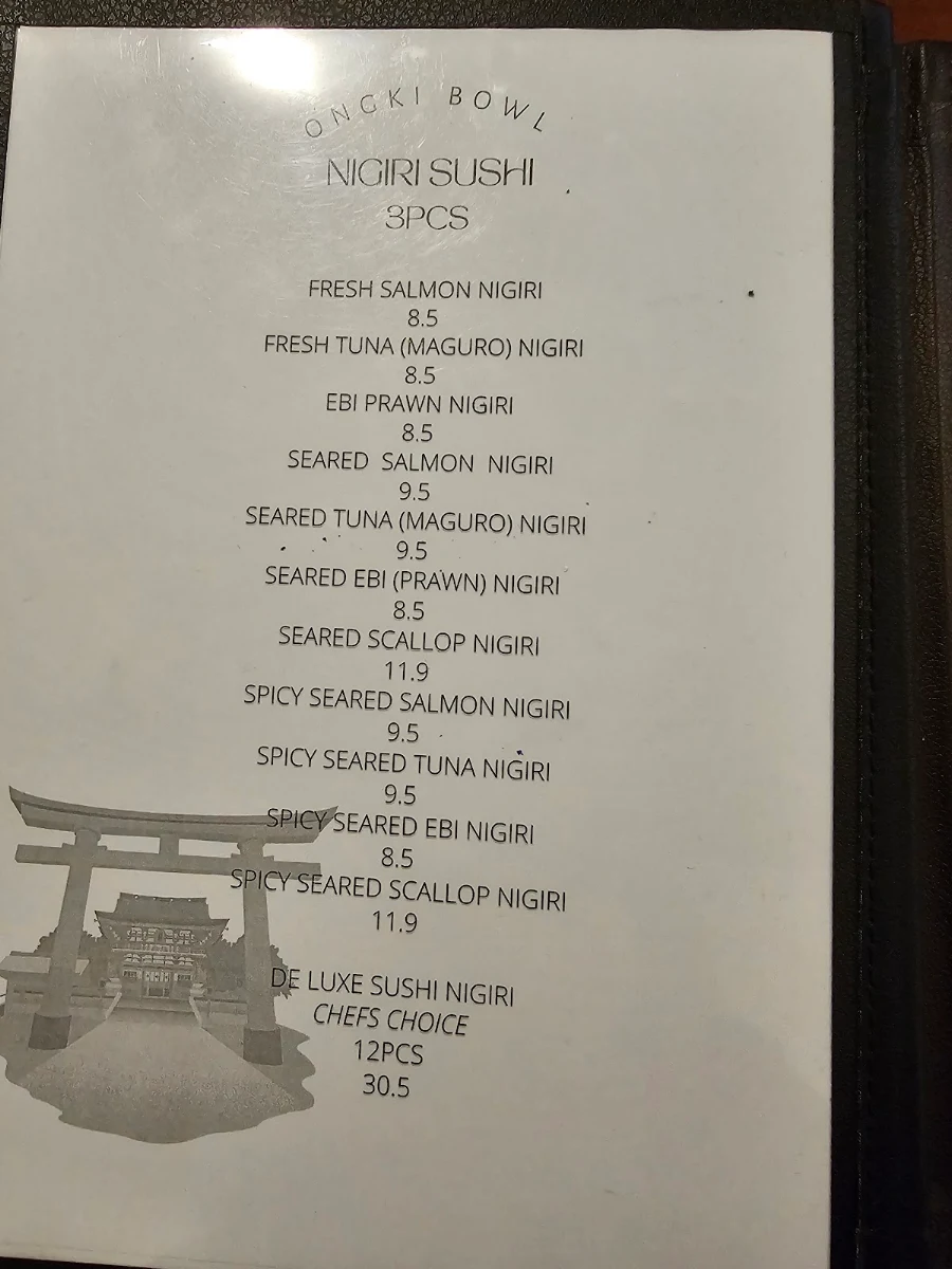 Menu, Asian StrEAT Sawtell