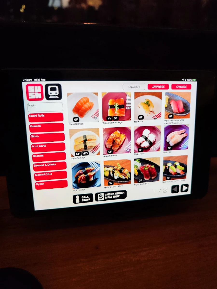 Menu, Sush Track