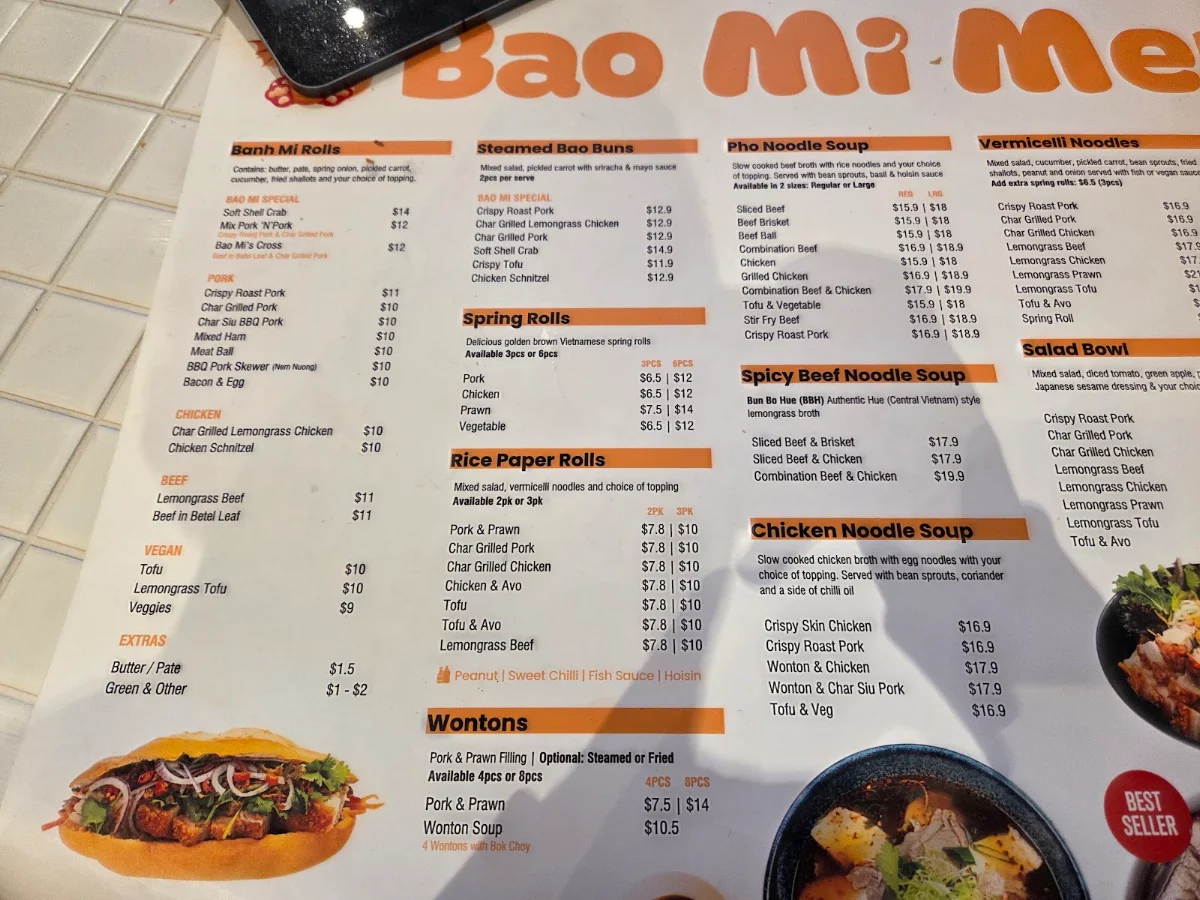 Menu, Bao Mi Wallan