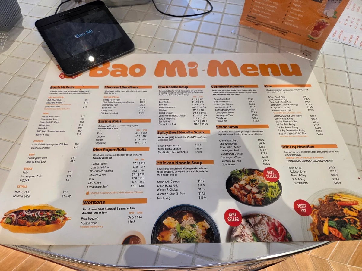 Menu, Bao Mi Wallan